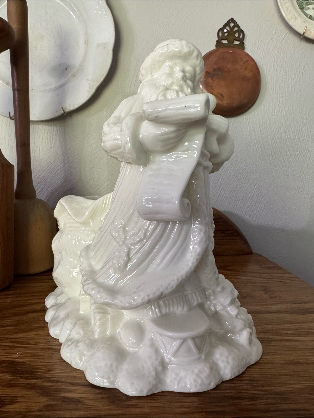 White Porcelain Santa Figurine